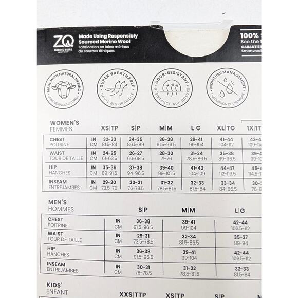 Smartwool Womens XL Crew Merino Wool Thermal Base Layer Top Gray Mountainscape - Picture 8 of 8